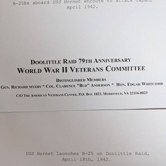 WW2 Images FDR USS B-25Bs Doolittle Raid 79th Anniversary World War II Veterans - Picture 11 of 12